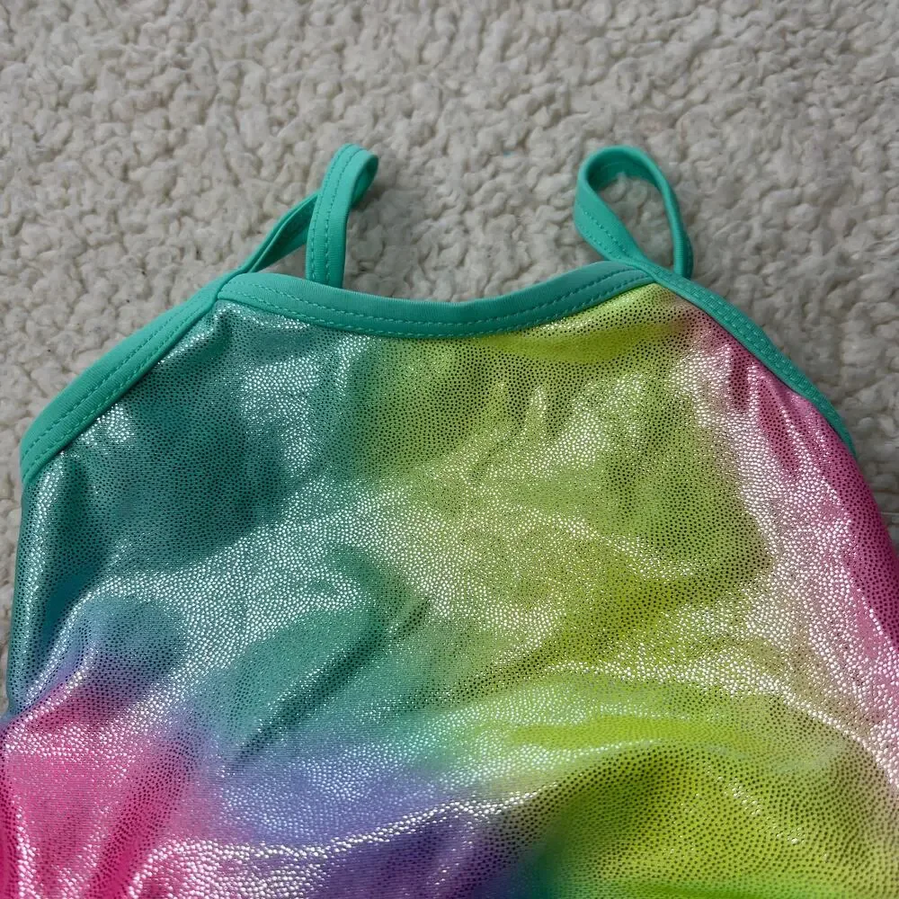 Wonder Nation Shimmer Colorful 3-6 Months Swimsuit - Picture 3 of 7